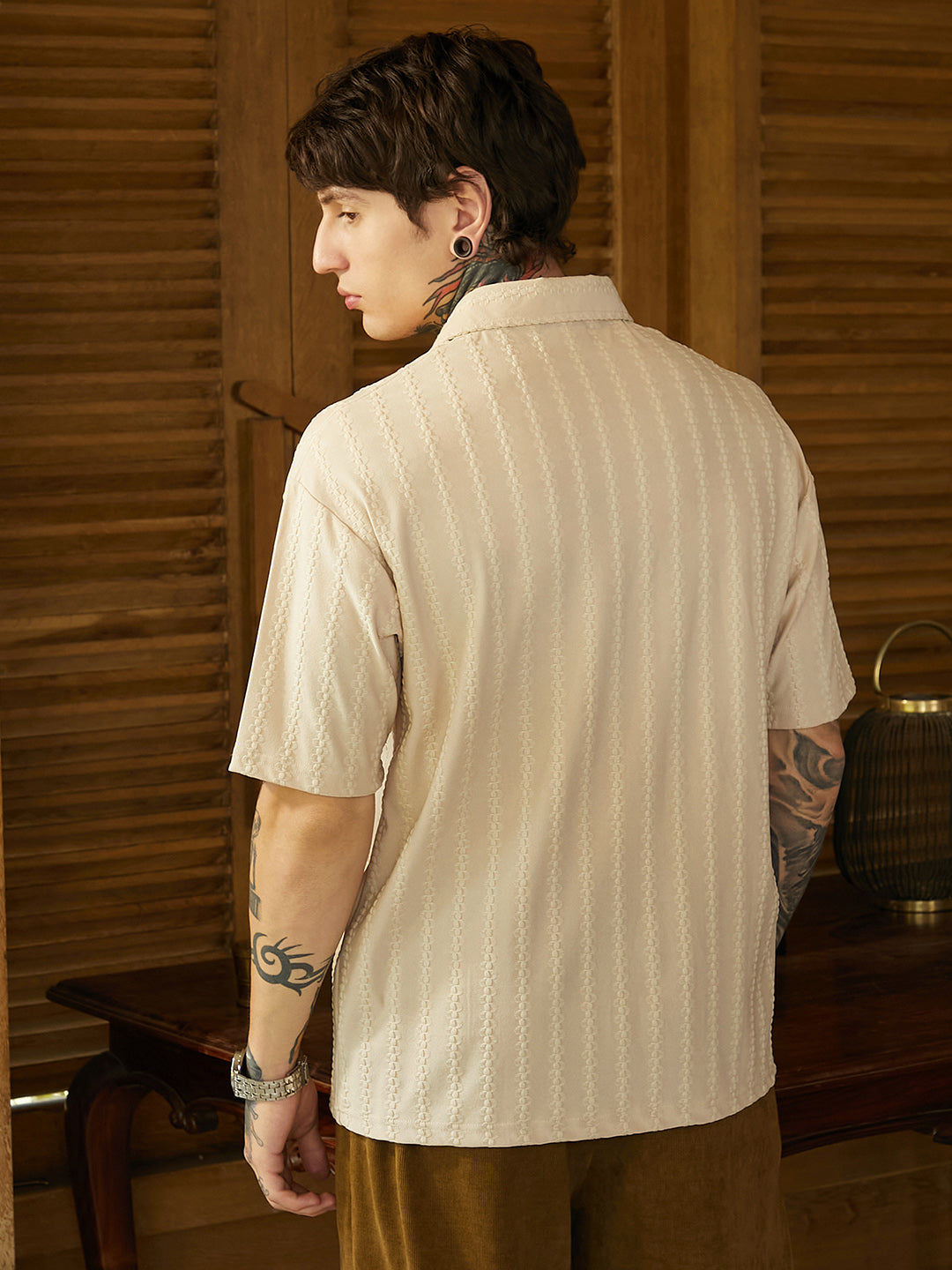 Spiralknot-Tactile Oversized Polo T-Shirt