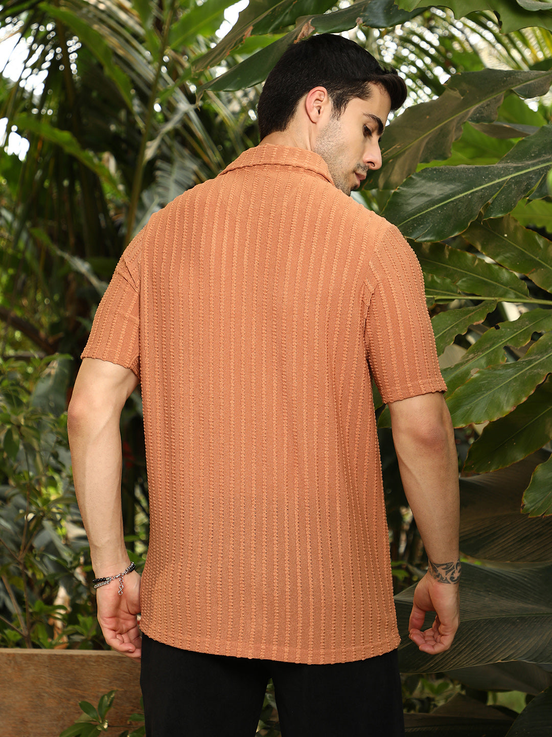 Cross-Stitch Stripe Knit Shirt