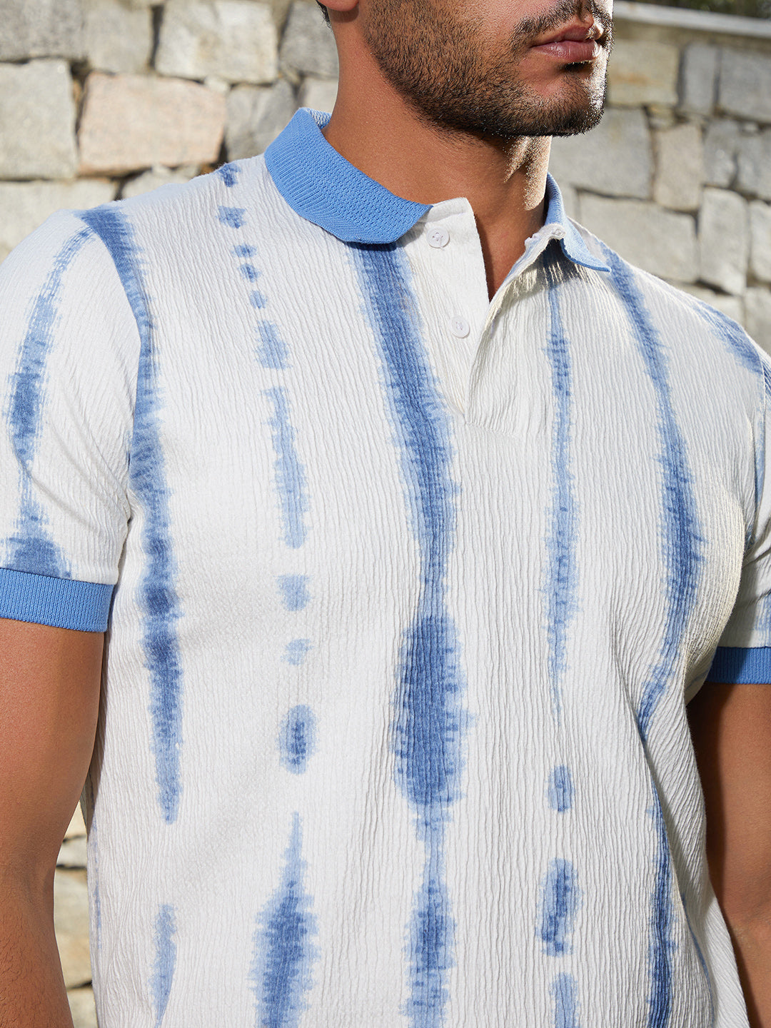 Tie-Dye Tactile Polo T-Shirt