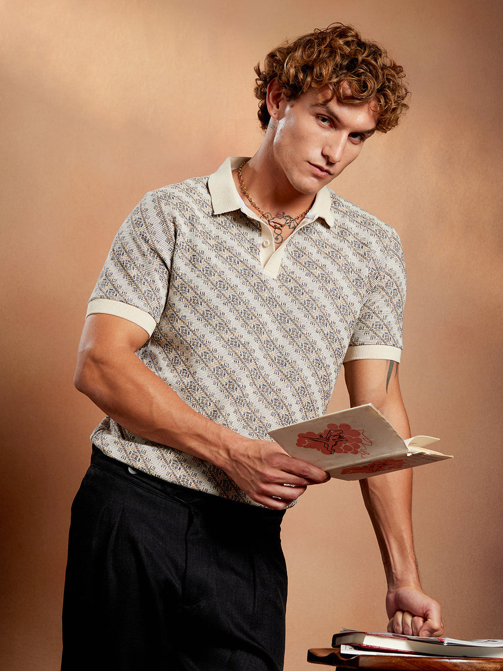 Flora-Slant Polo T-Shirt