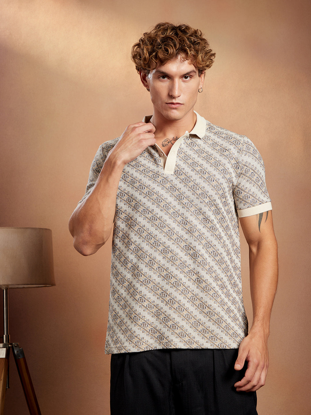 Flora-Slant Polo T-Shirt