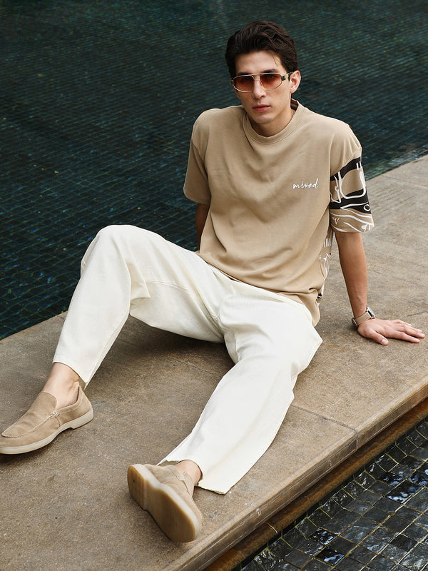 Boxy Folk-Wave T-Shirt