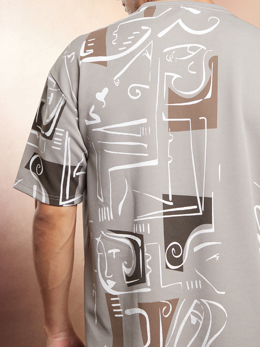 Boxy Folk-Wave T-Shirt