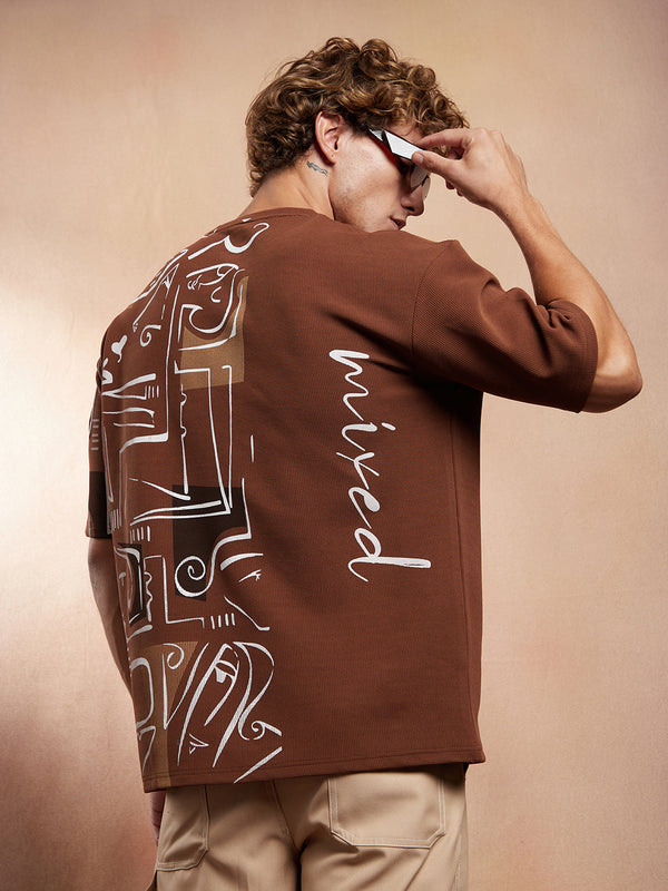 Boxy Folk-Wave T-Shirt