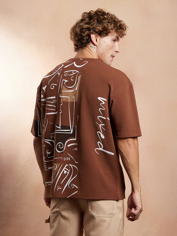 Boxy Folk-Wave T-Shirt