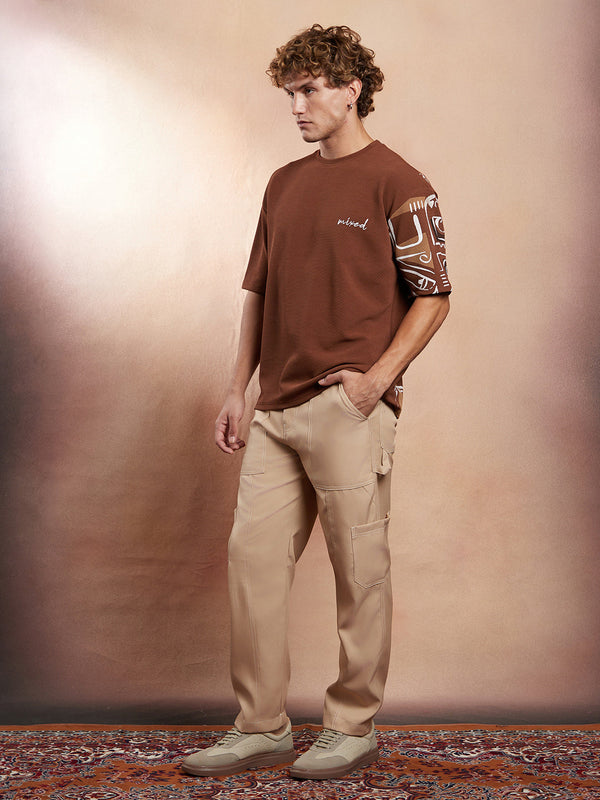 Boxy Folk-Wave T-Shirt