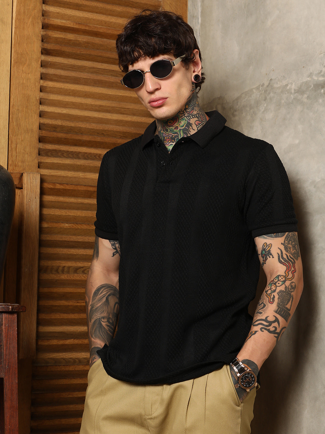 Bi-Panel Polo T-Shirt
