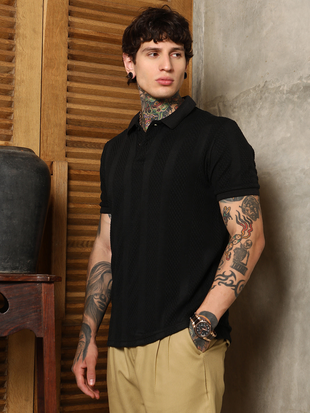 Bi-Panel Polo T-Shirt