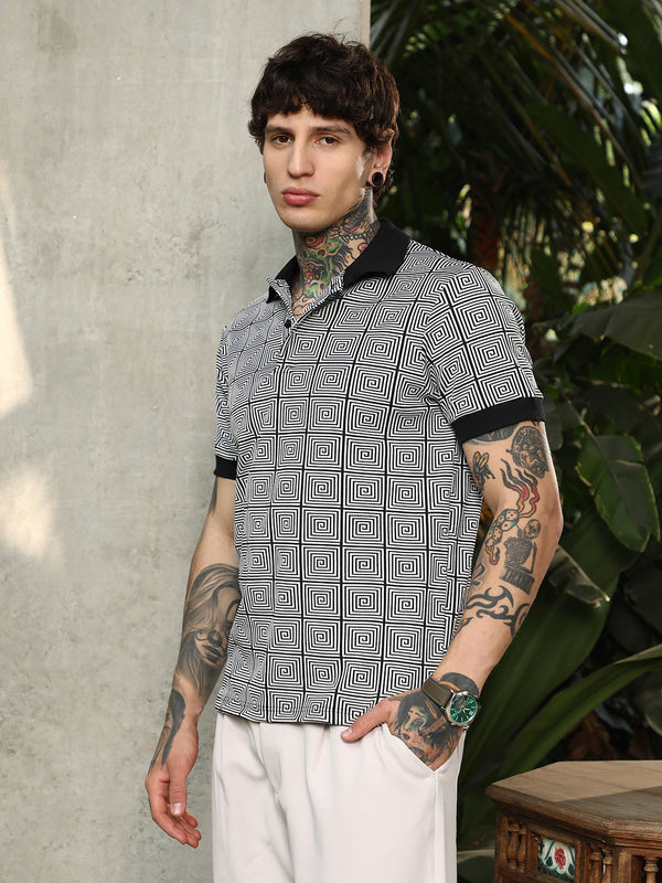 Optical-Illusion Polo T-Shirt