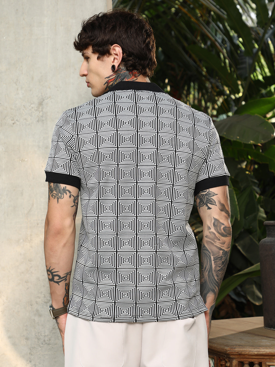 Optical-Illusion Polo T-Shirt