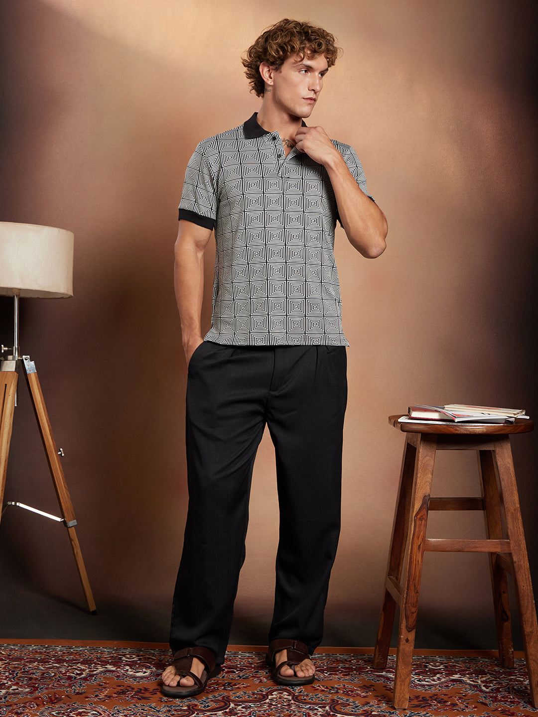 Optical-Illusion Polo T-Shirt