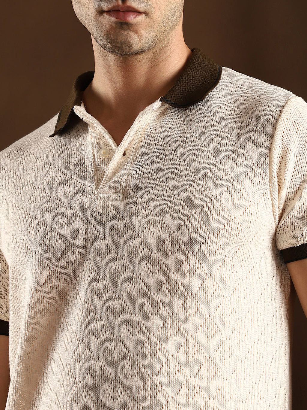 Contrast Quad Polo T-Shirt