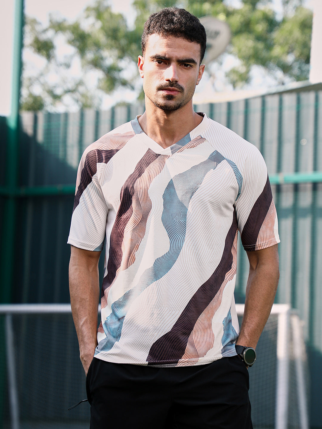 Abstract TopographyActivewear T-Shirt