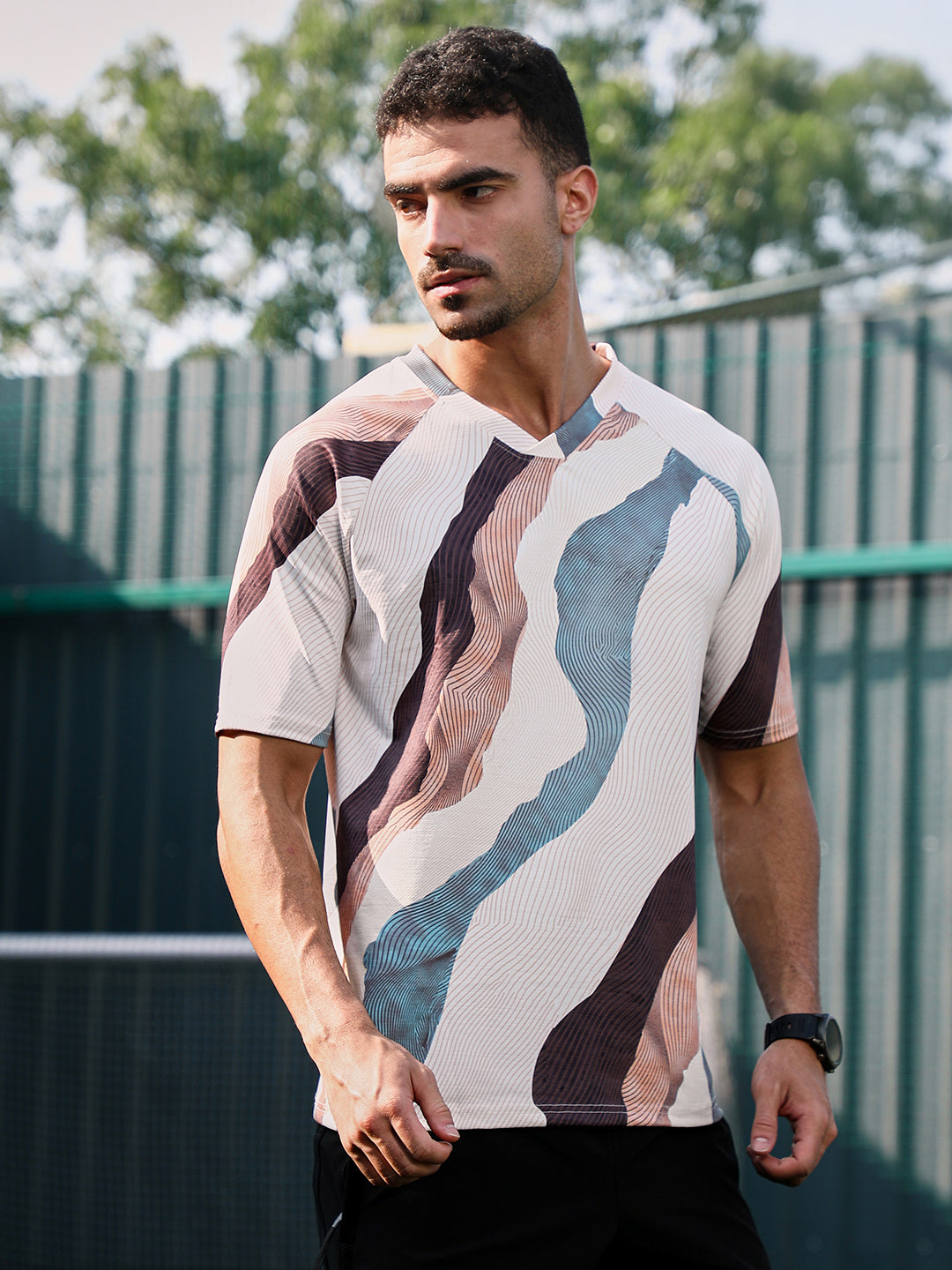 Abstract TopographyActivewear T-Shirt