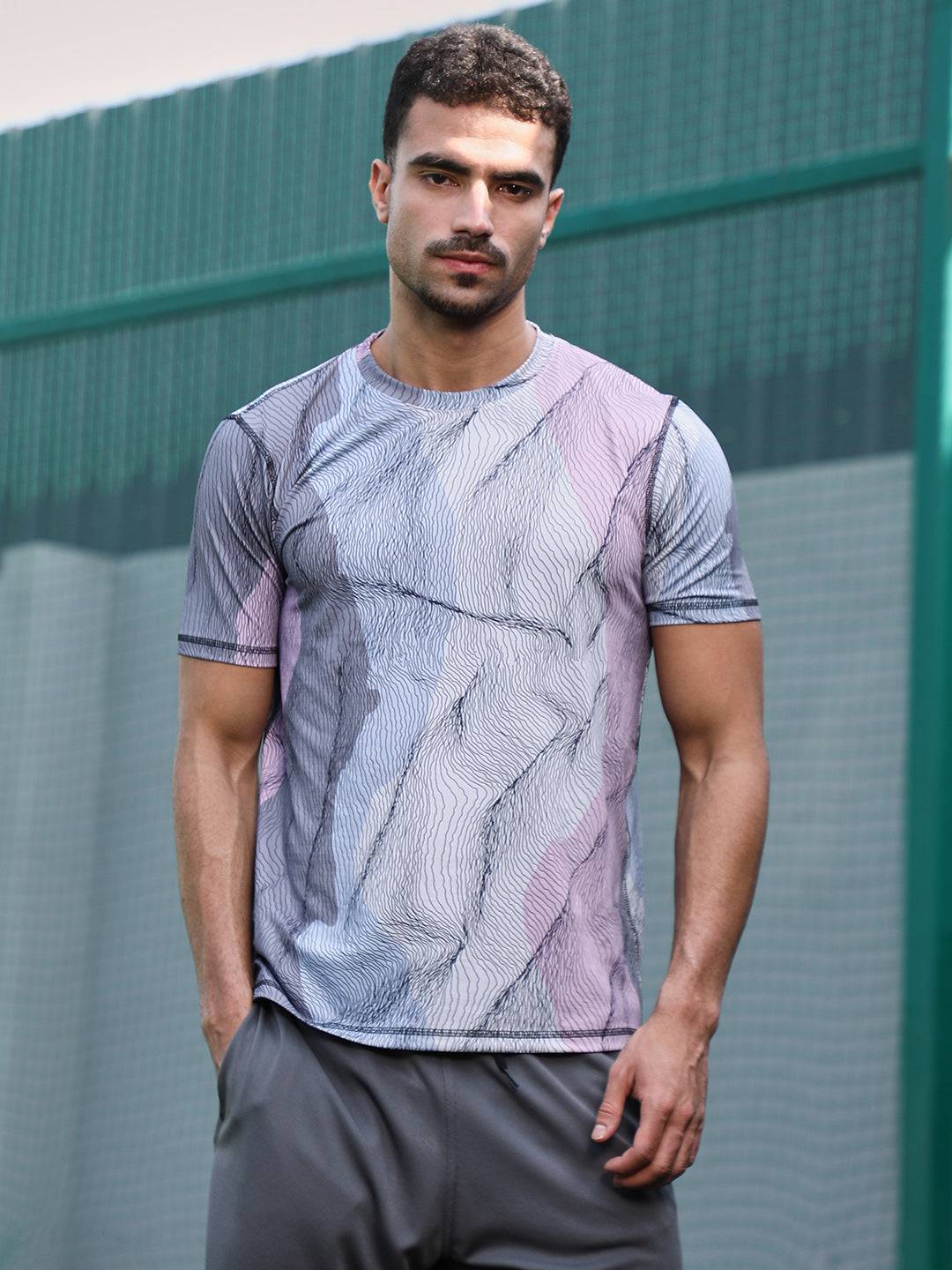 Lined-Dye Activewear T-Shirt
