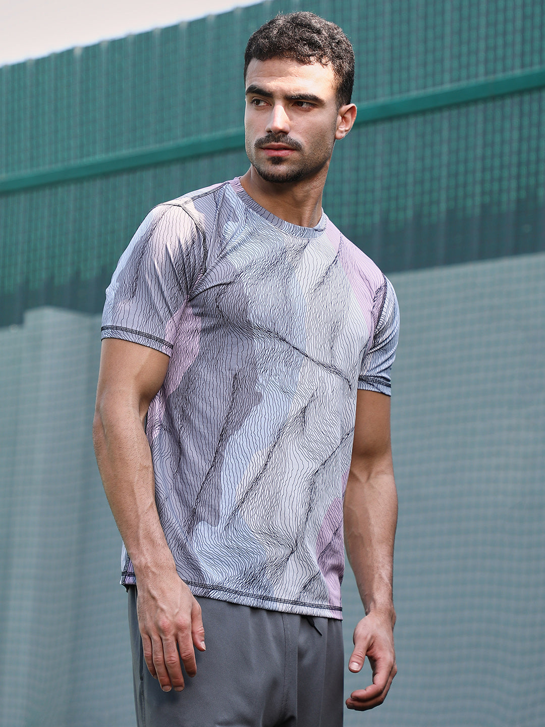 Lined-Dye Activewear T-Shirt