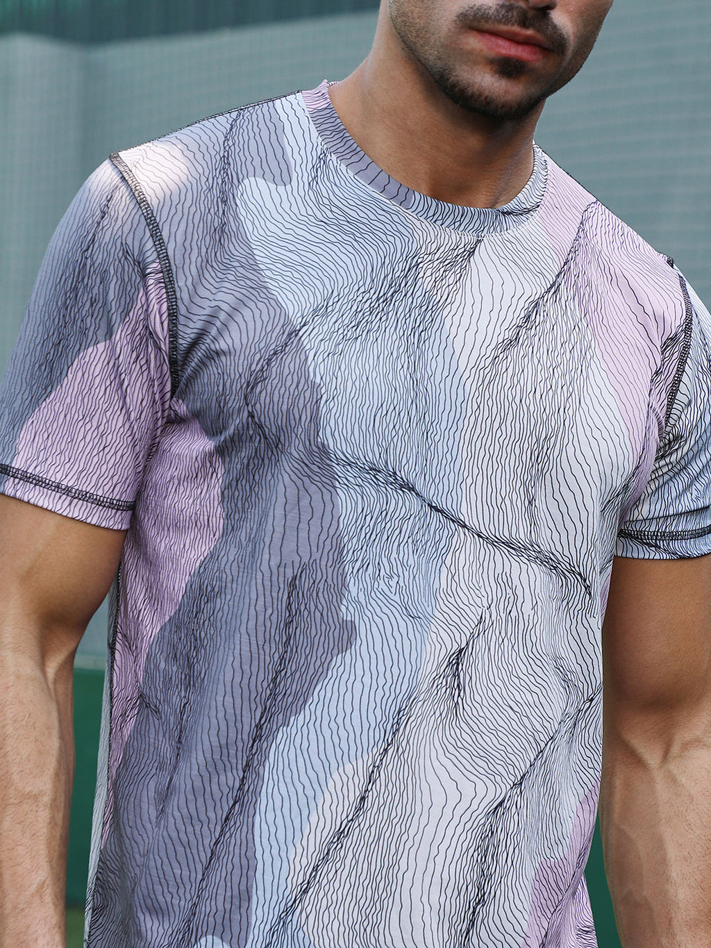 Lined-Dye Activewear T-Shirt
