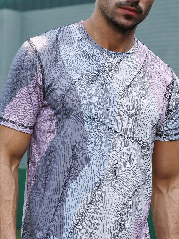 Lined-Dye Activewear T-Shirt