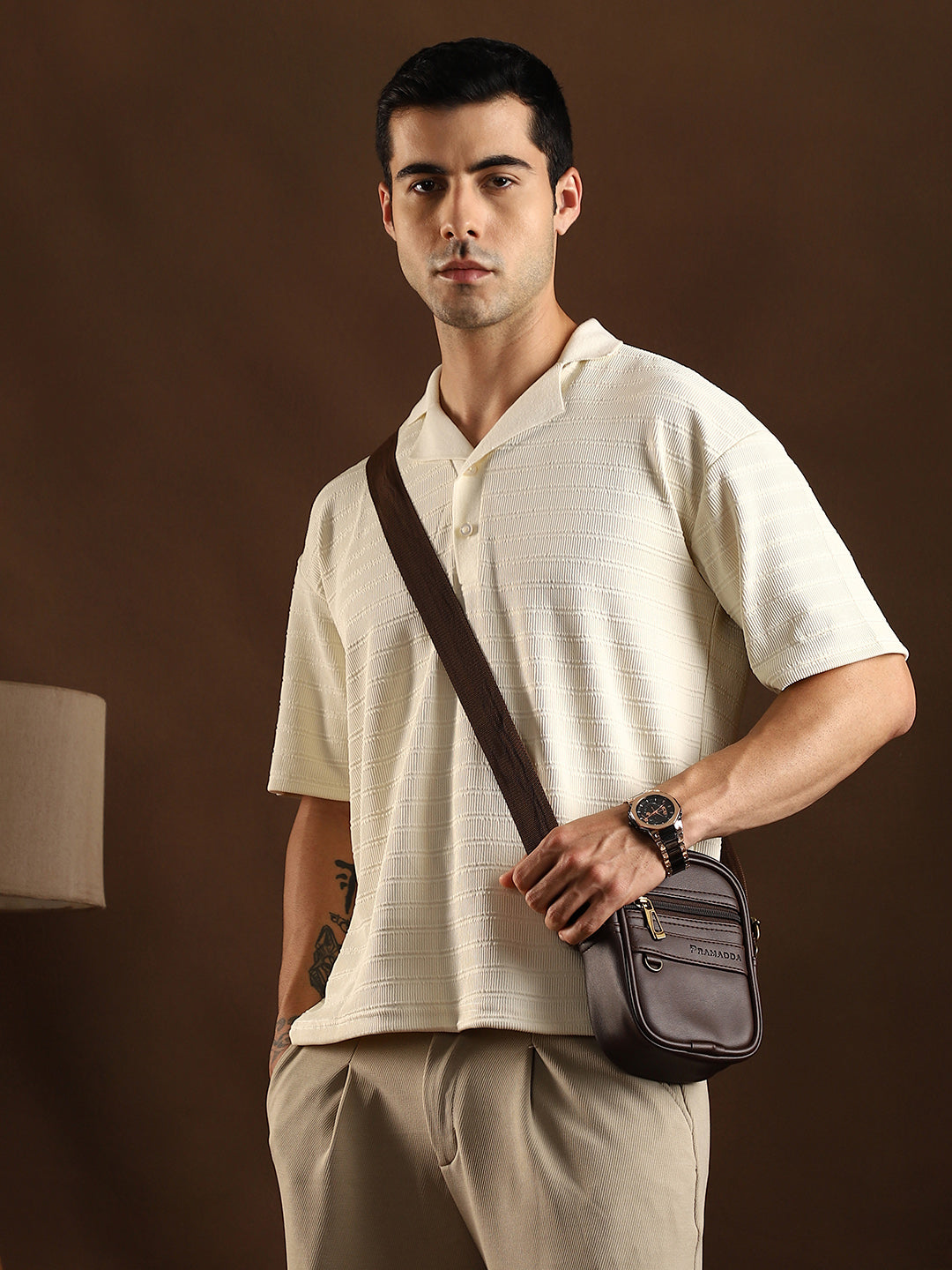 Coil-Tactile Cuban Polo T-Shirt