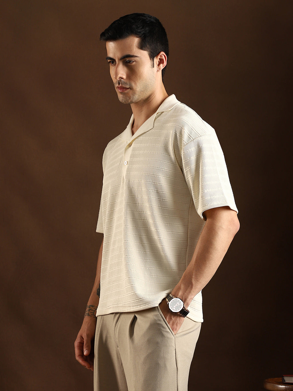 Coil-Tactile Cuban Polo T-Shirt