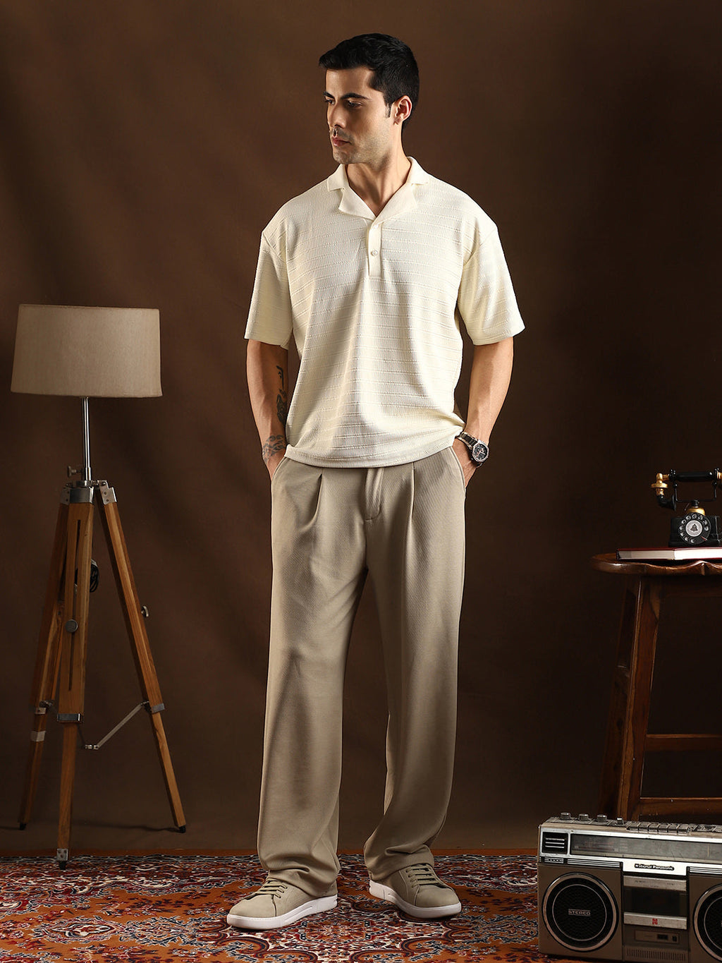 Coil-Tactile Cuban Polo T-Shirt