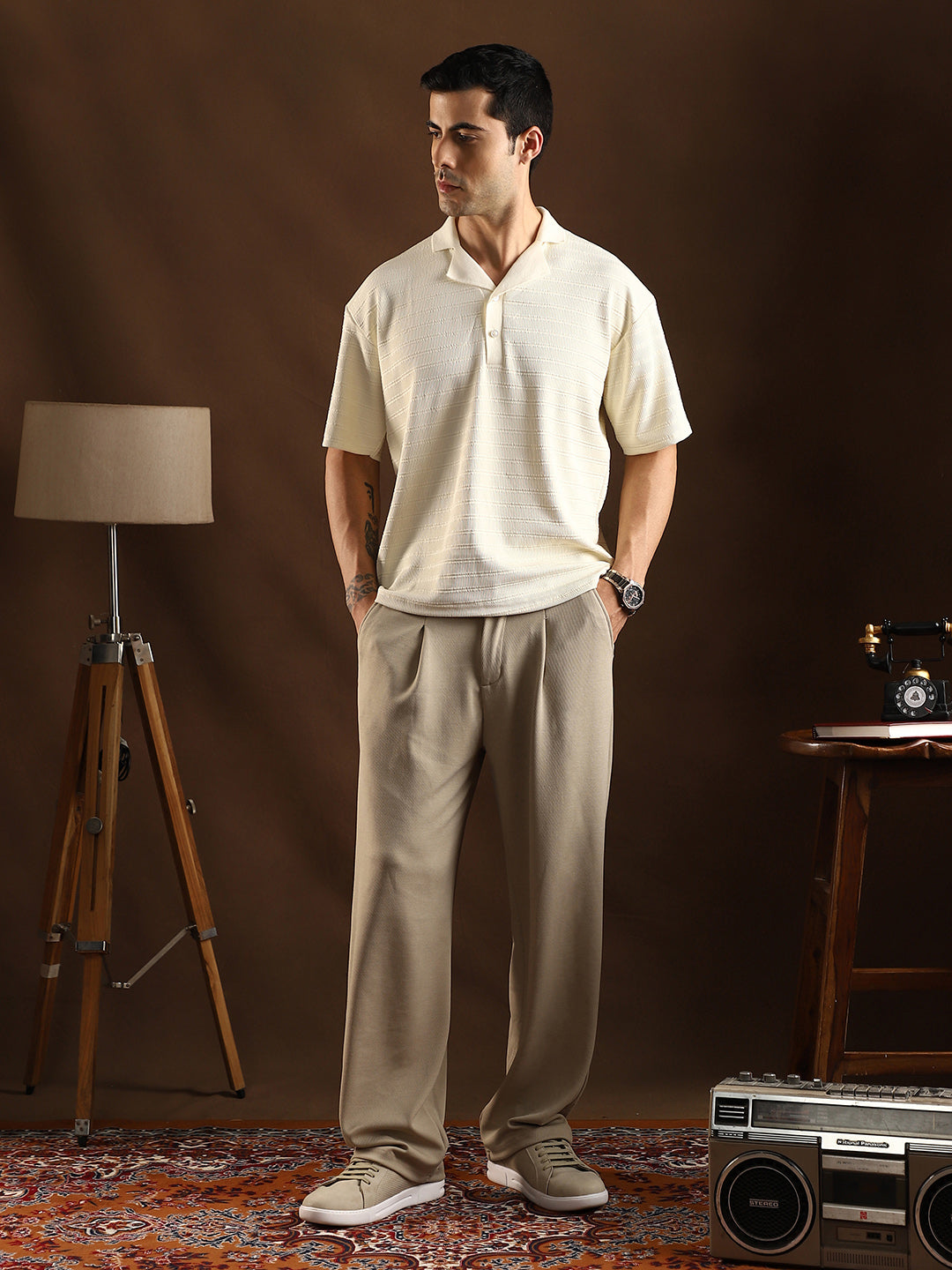 Coil-Tactile Cuban Polo T-Shirt