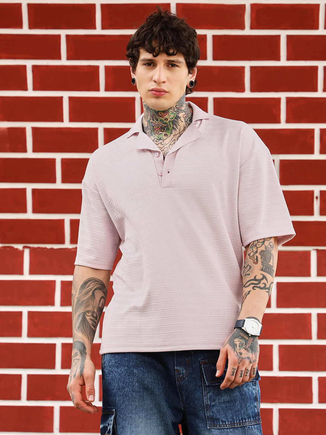 Coil-Tactile Cuban Polo T-Shirt