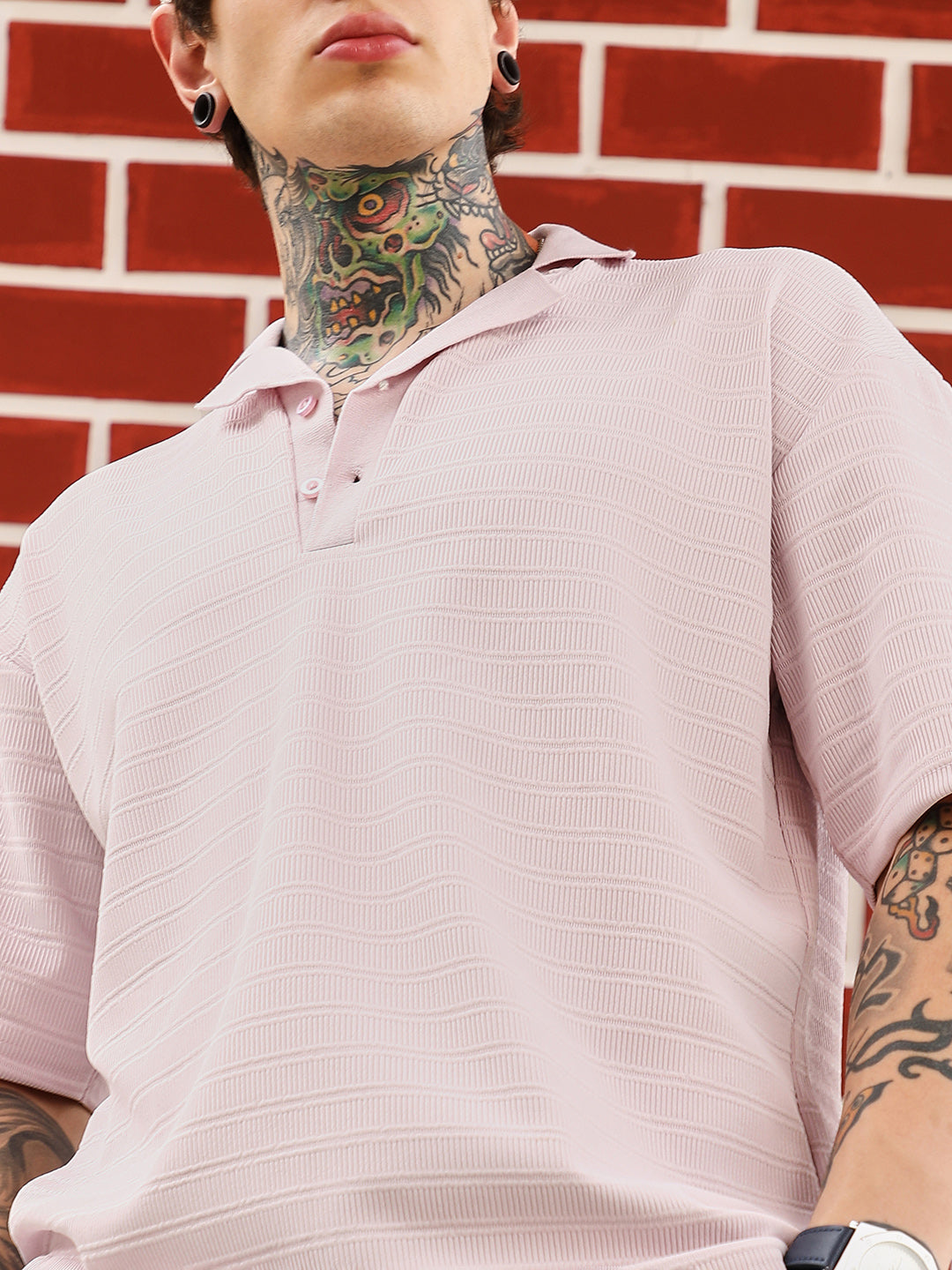 Coil-Tactile Cuban Polo T-Shirt