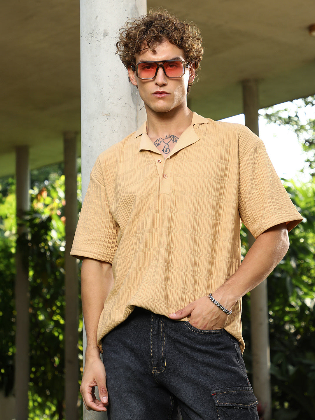 Bubble Cuban Polo T-Shirt