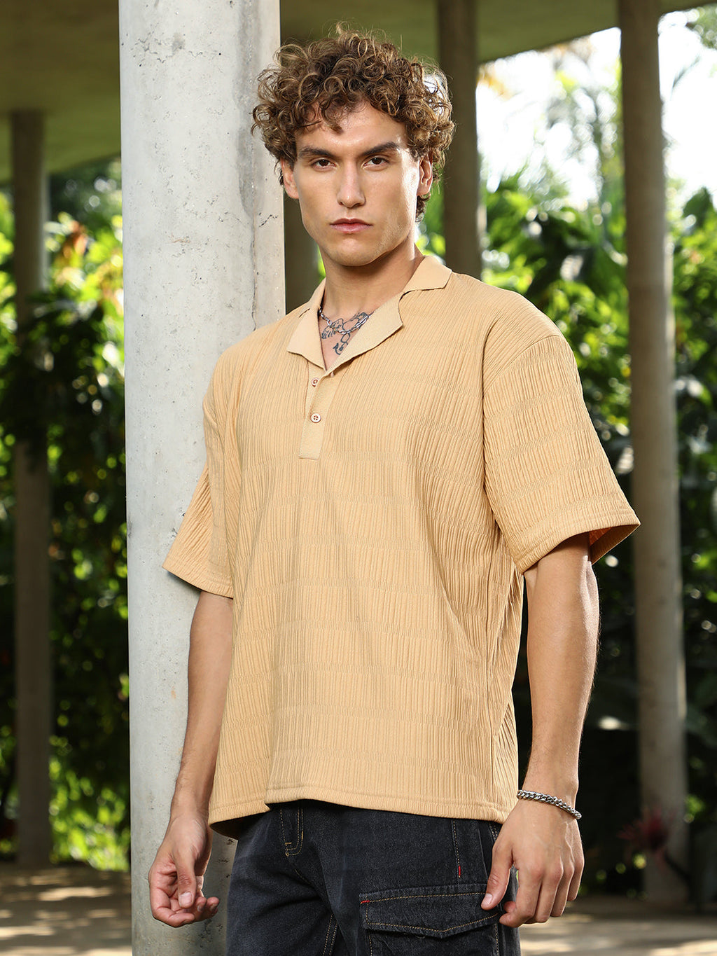 Bubble Cuban Polo T-Shirt