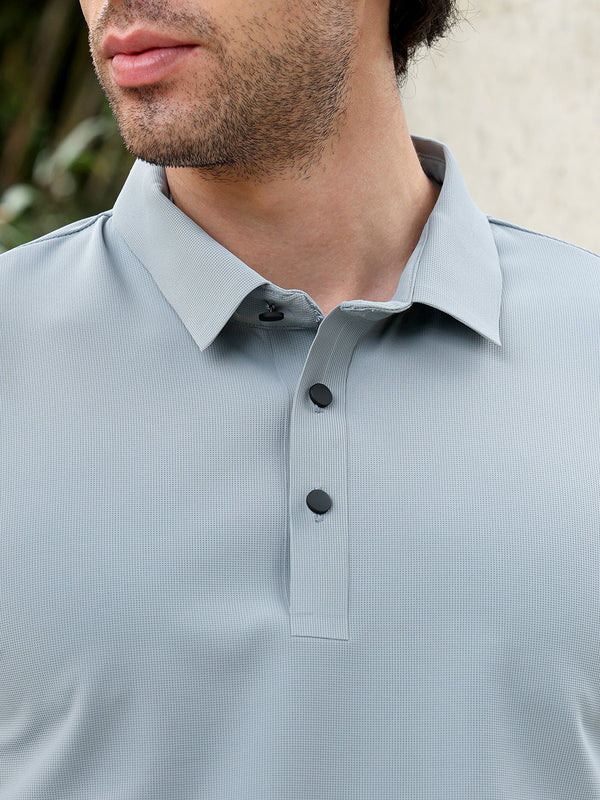 Seamless Knit Polo T-Shirt