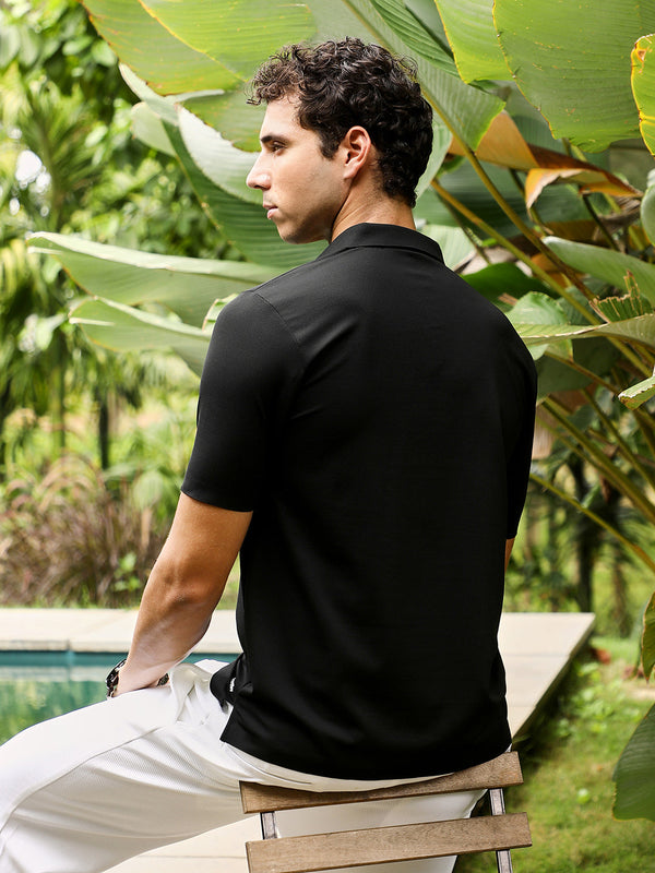 Seamless Knit Polo T-Shirt