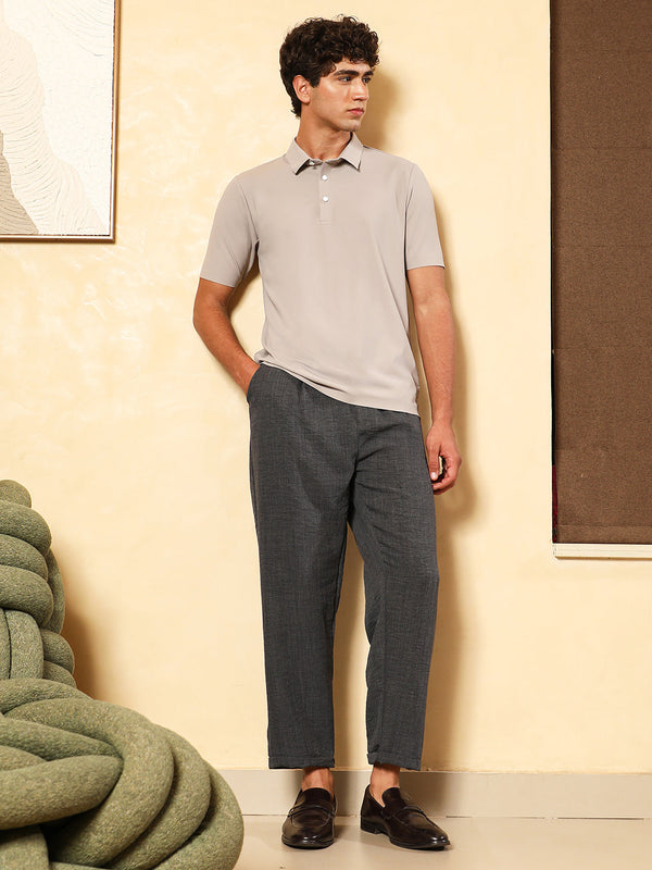 Seamless Grid Polo T-Shirt