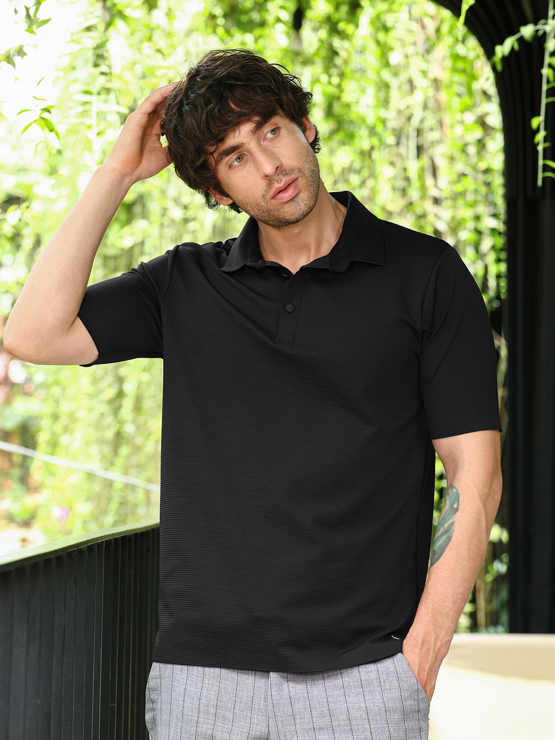 Seamless Lined Polo T-Shirt