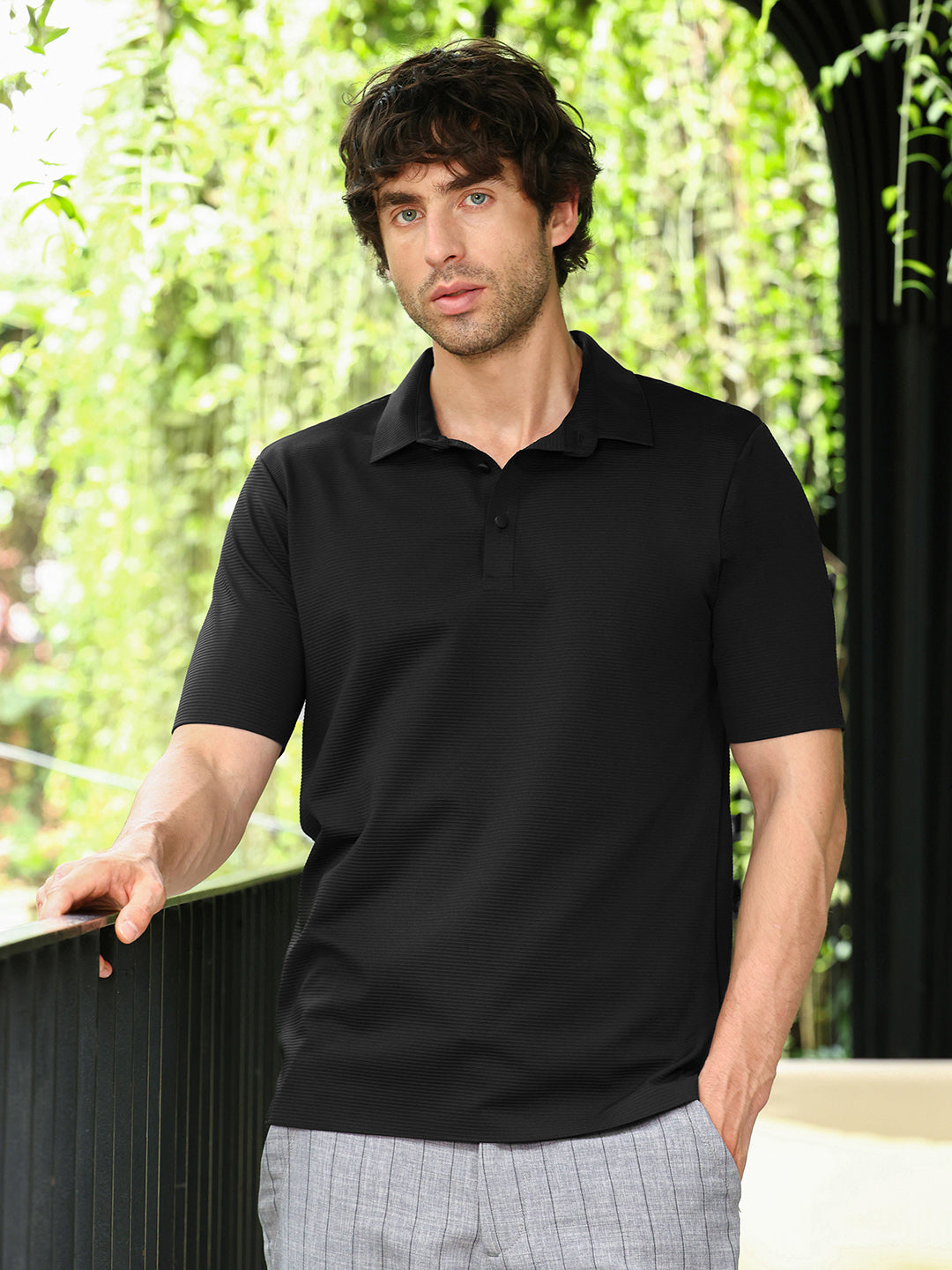 Seamless Lined Polo T-Shirt