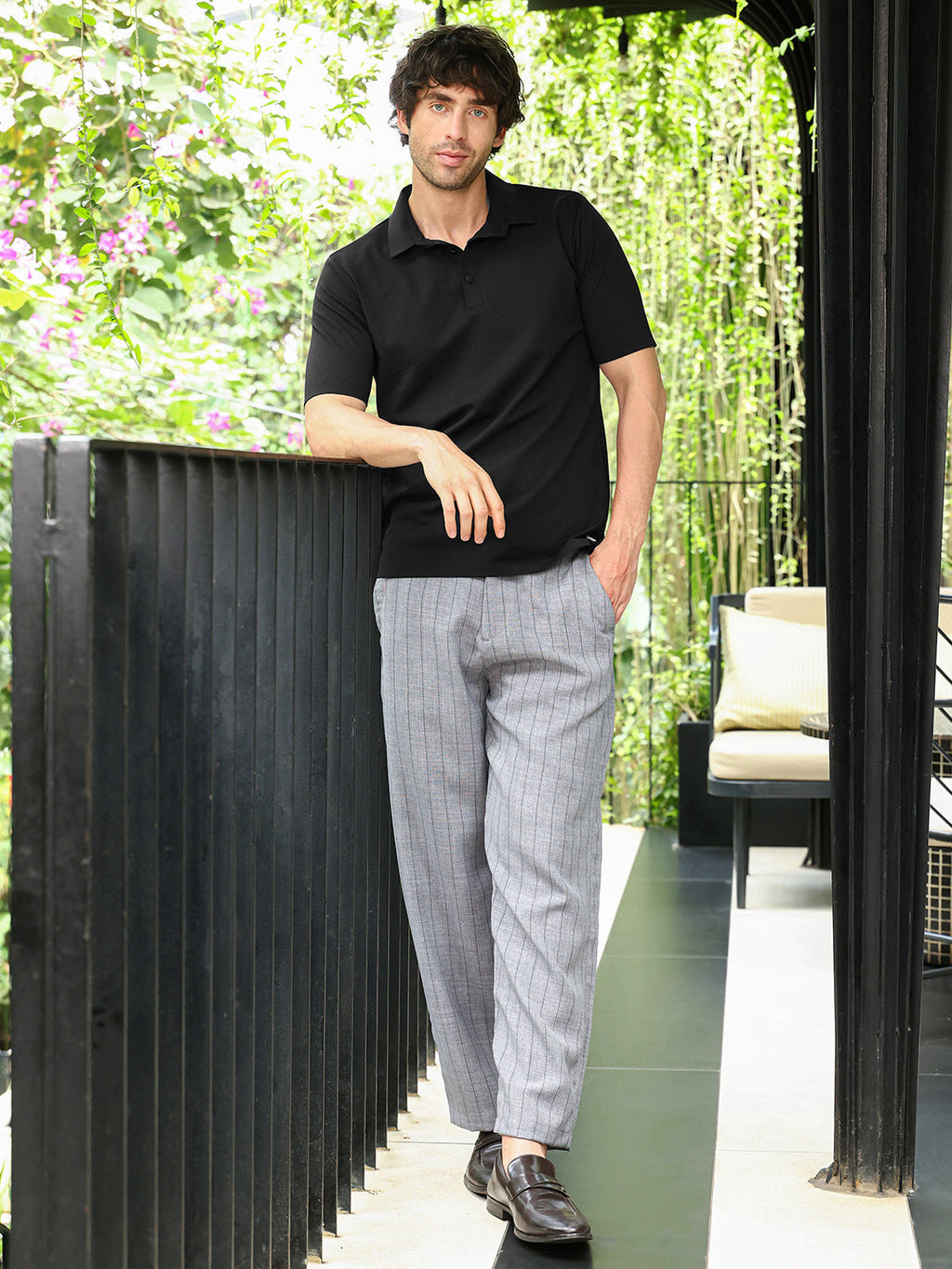 Seamless Lined Polo T-Shirt