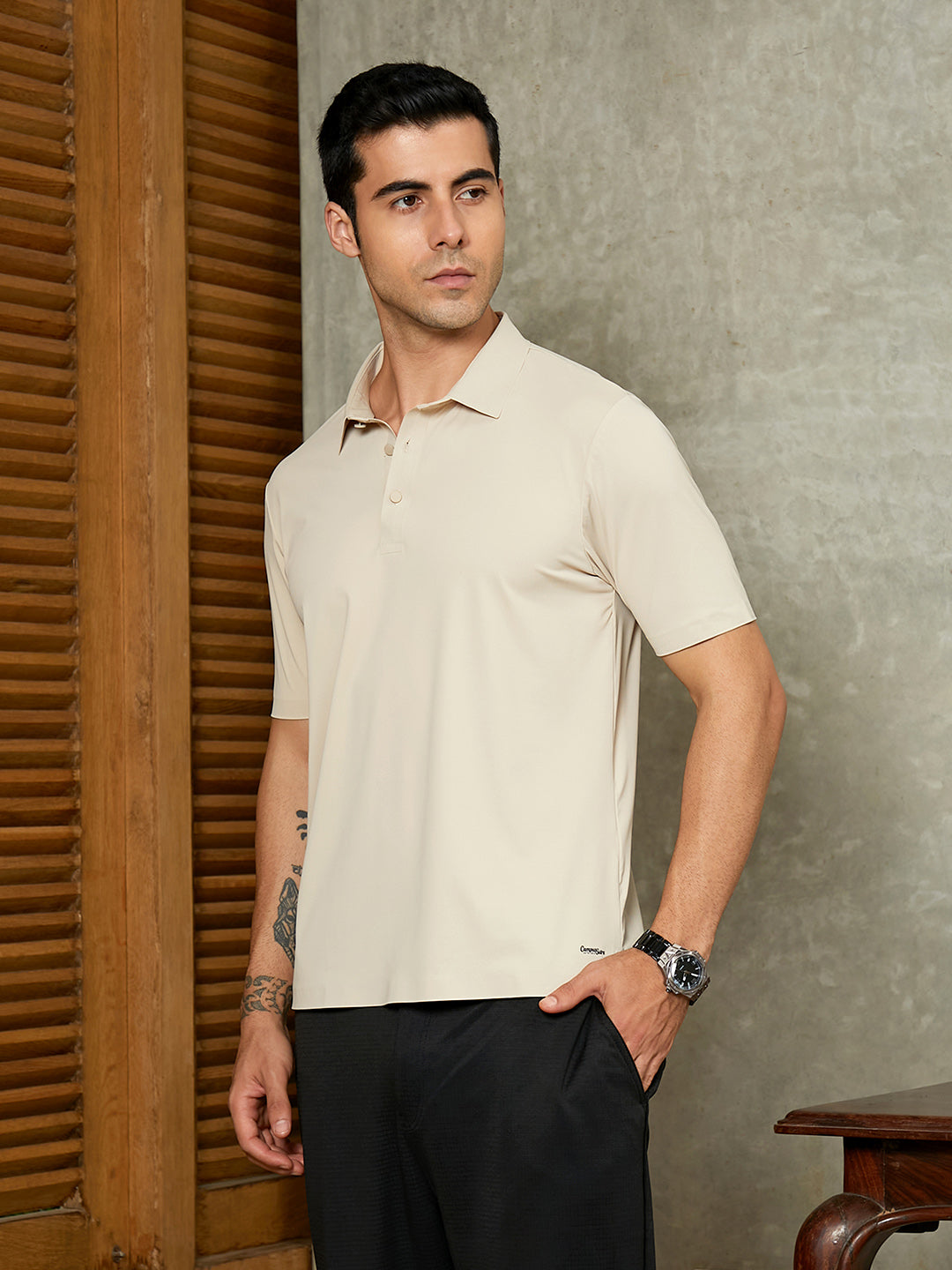 Seamless Solid Polo T-Shirt