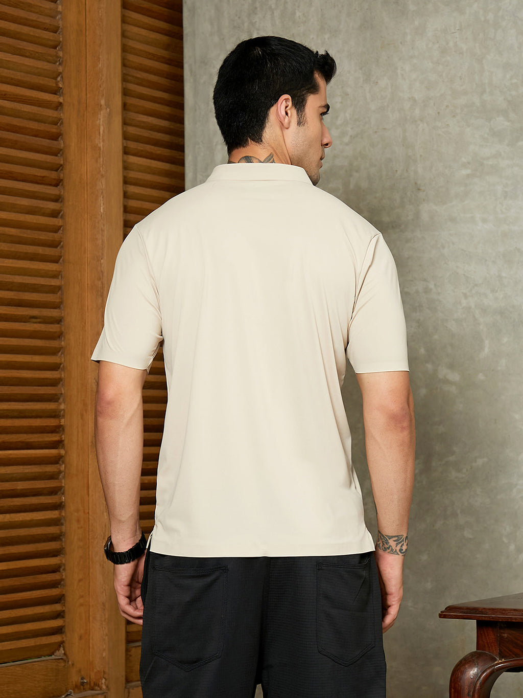 Seamless Solid Polo T-Shirt