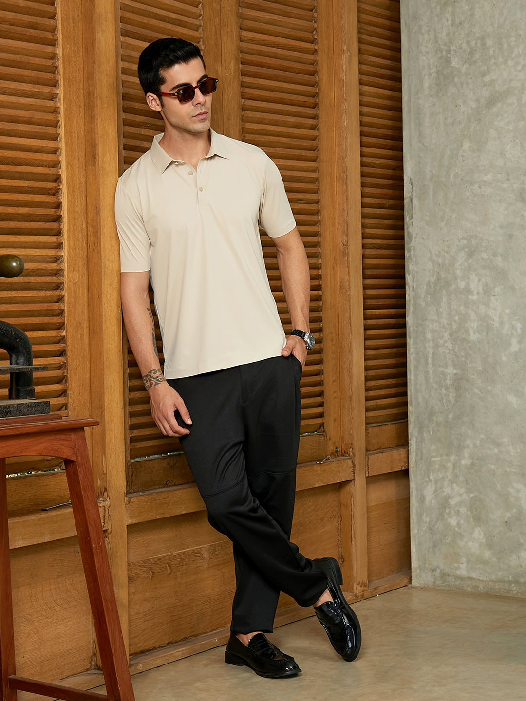 Seamless Solid Polo T-Shirt