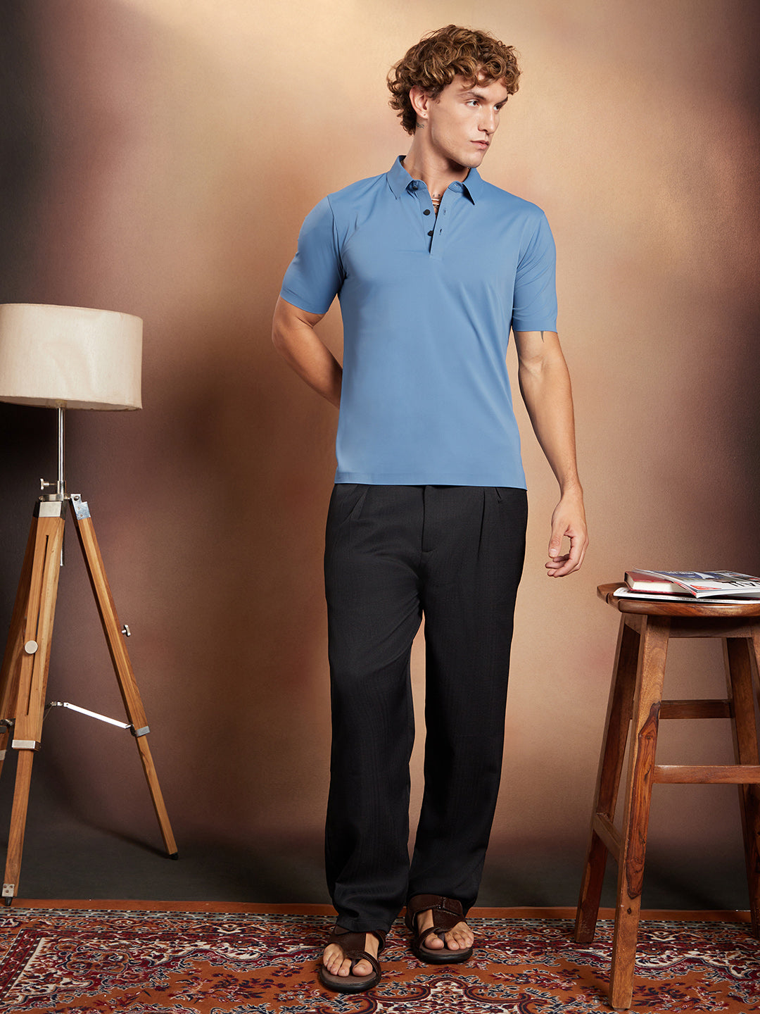 Seamless Solid Polo T-Shirt