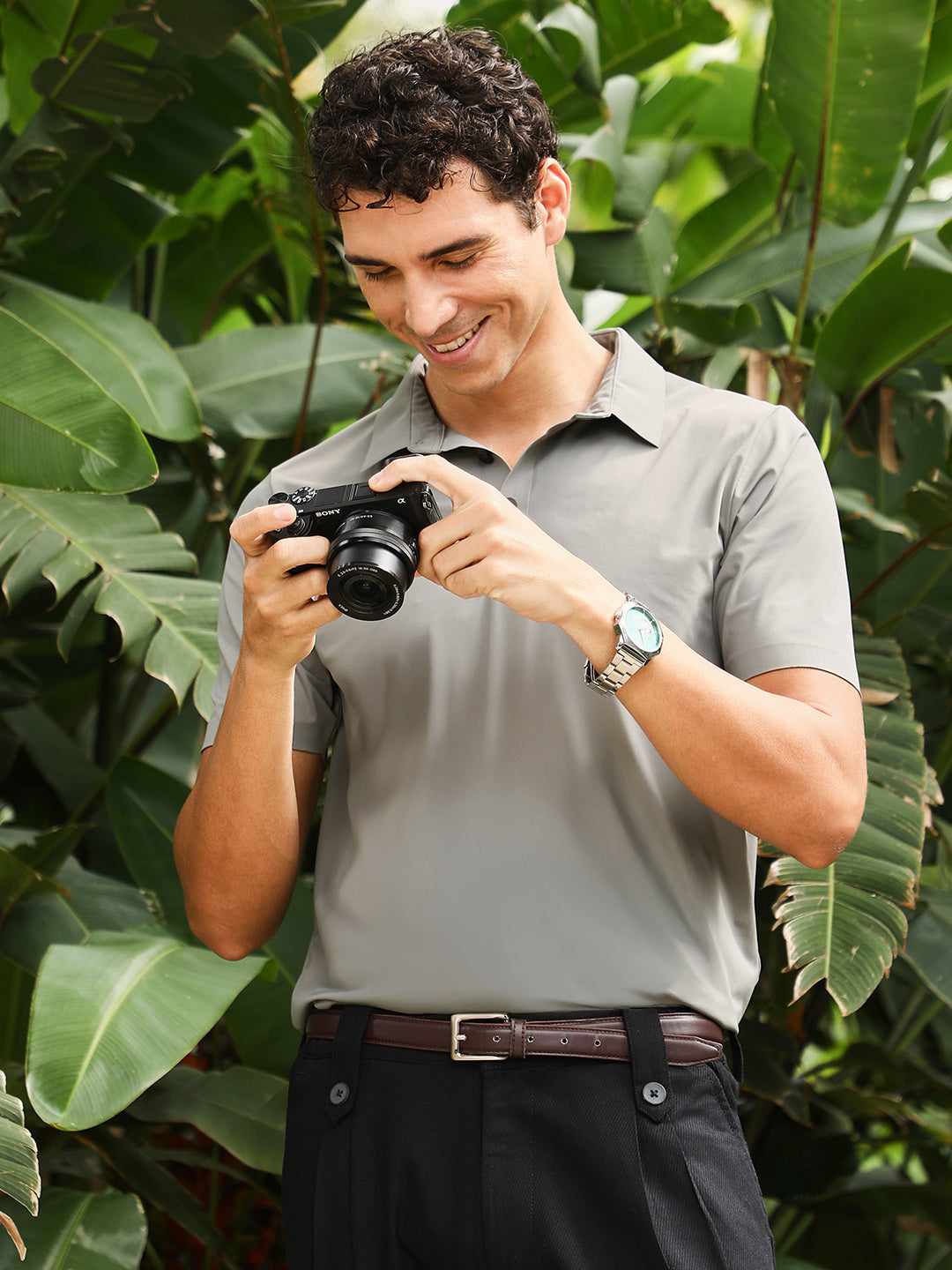 Seamless Solid Polo T-Shirt