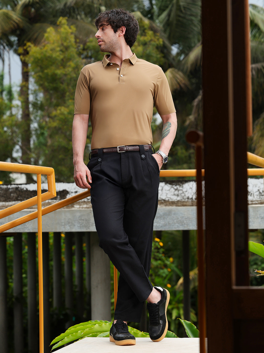 Seamless Solid Polo T-Shirt