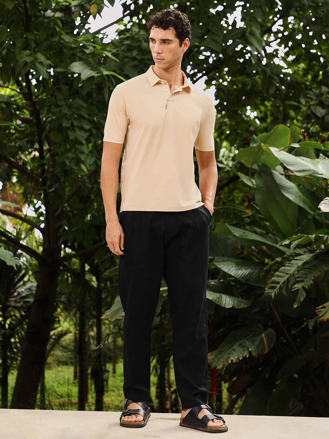 Seamless Solid Polo T-Shirt