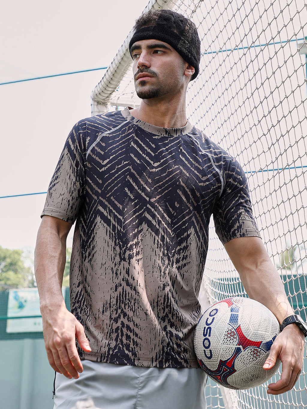 Faded-Chevron Activewear T-Shirt