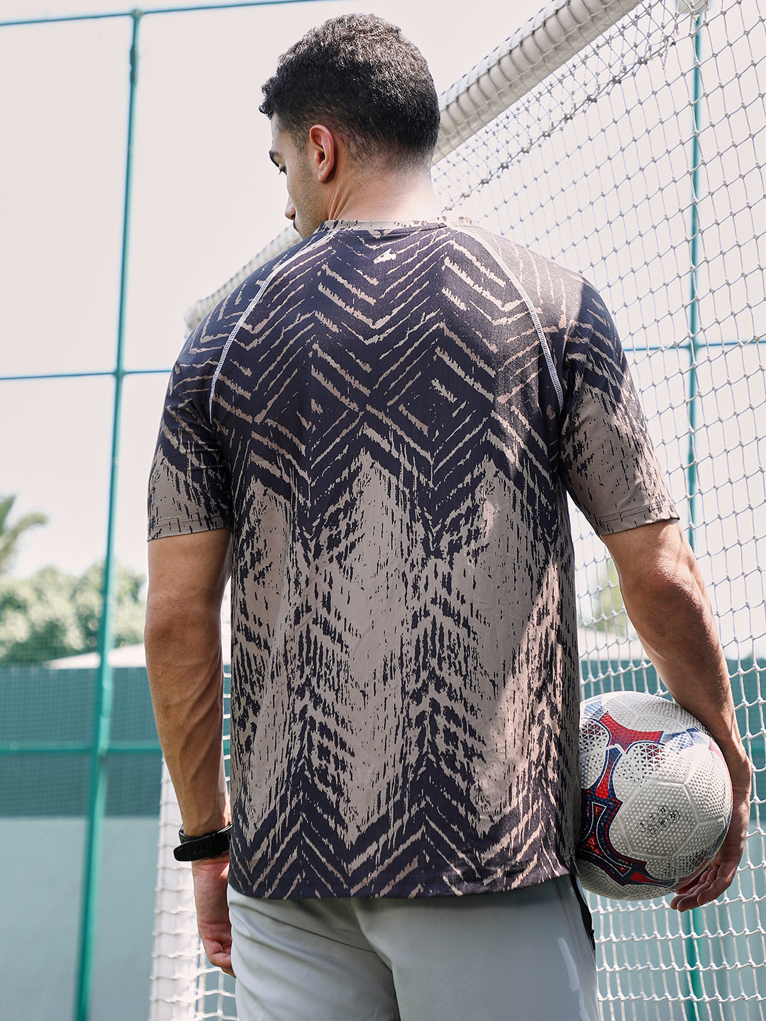Faded-Chevron Activewear T-Shirt