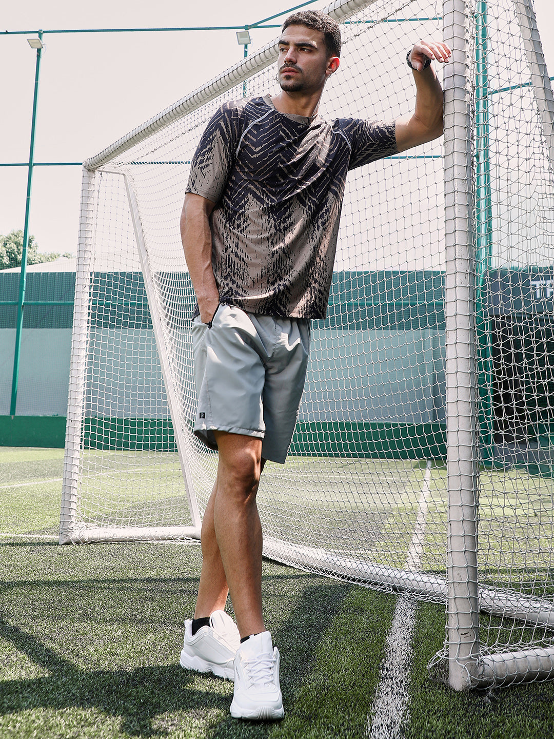 Faded-Chevron Activewear T-Shirt