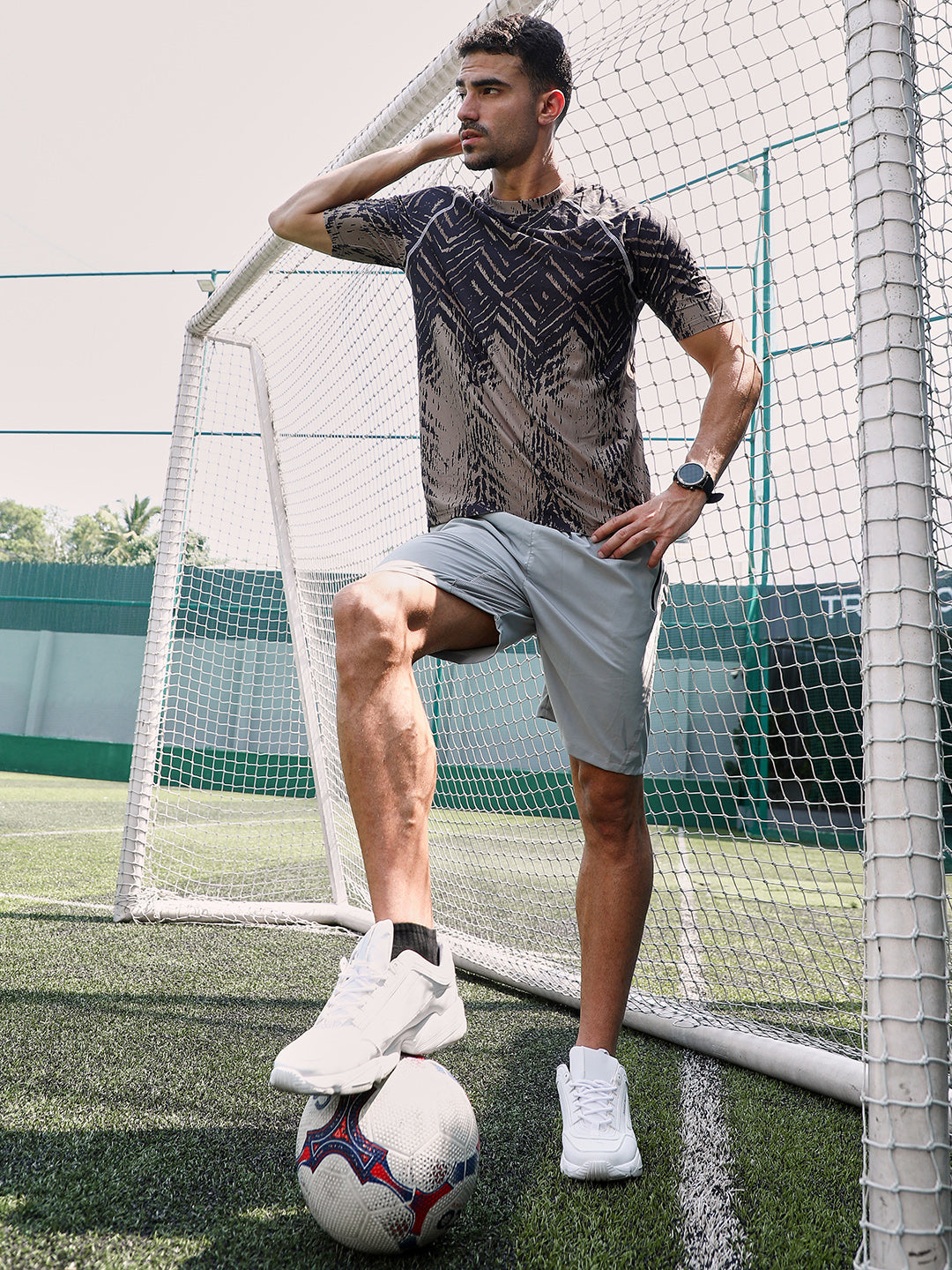 Faded-Chevron Activewear T-Shirt