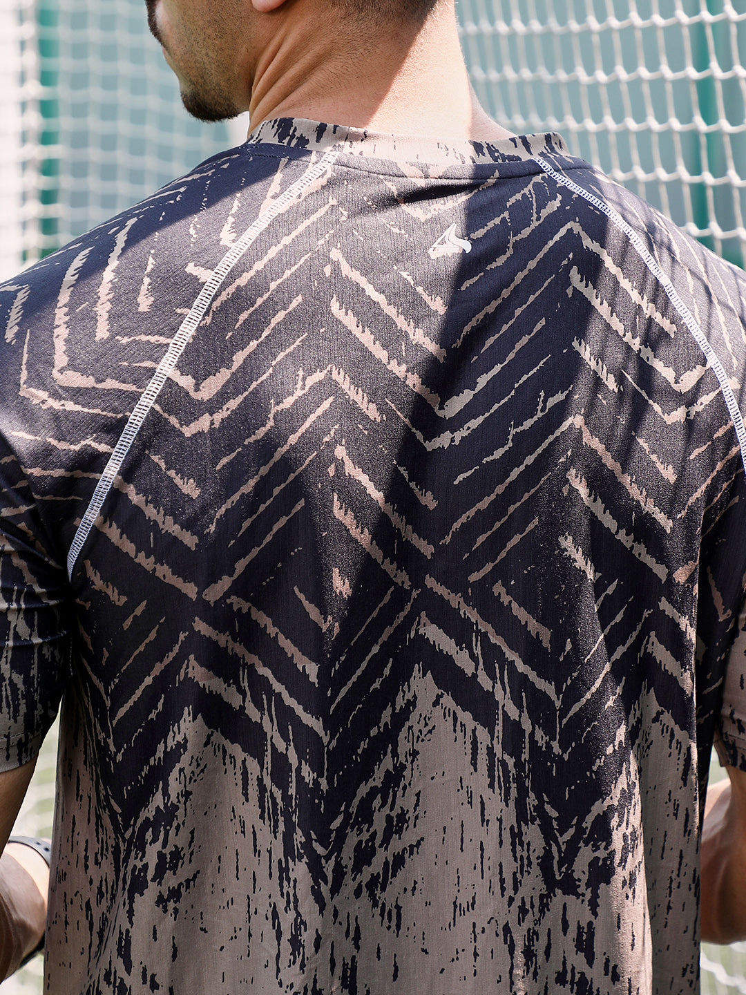 Faded-Chevron Activewear T-Shirt