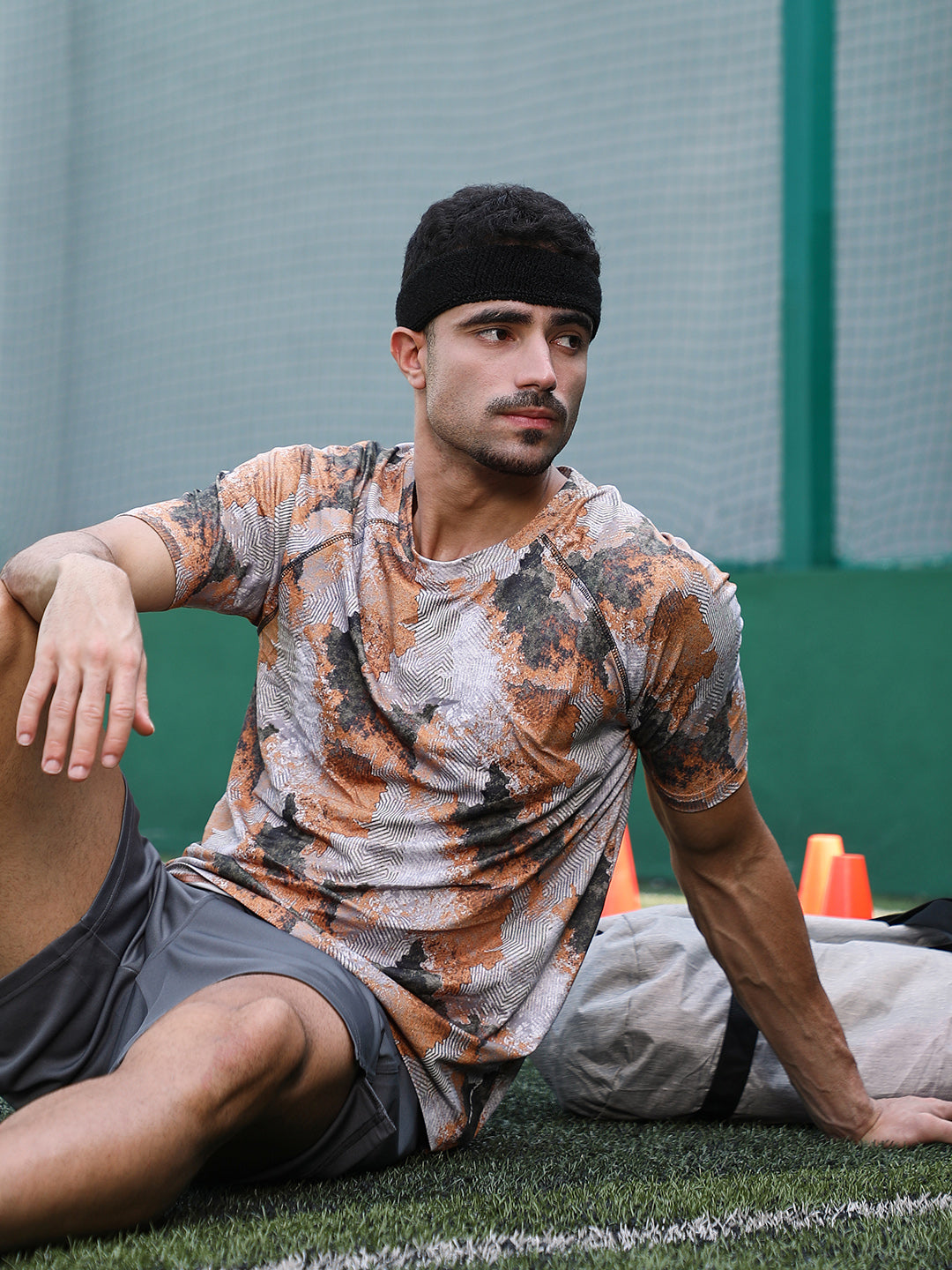 Blur-Imprint Activewear T-Shirt