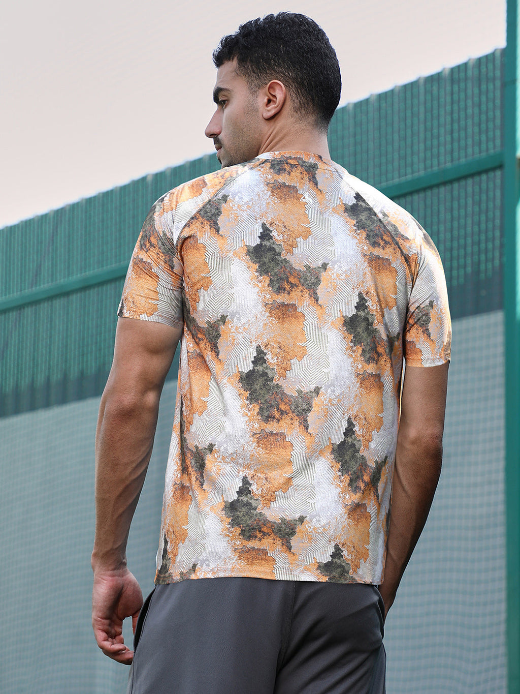 Blur-Imprint Activewear T-Shirt